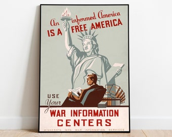 World War 2 Propaganda Poster| Poster Print| Framed Art Prints| Poster Vintage| Wall Decor Prints| Canvas Print Wall Art| Vintage Wall Art