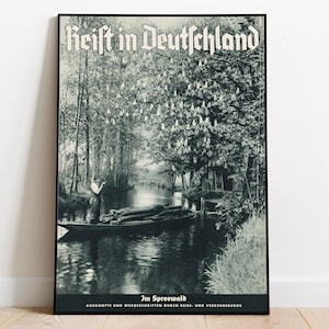 Deutschland Poster Vintage| Gerahmte Kunst| Deutschland Vintage Reise Poster | Leinwandbild Wandkunst| Wandbilder| Poster Kunst| Wandkunst Dekor
