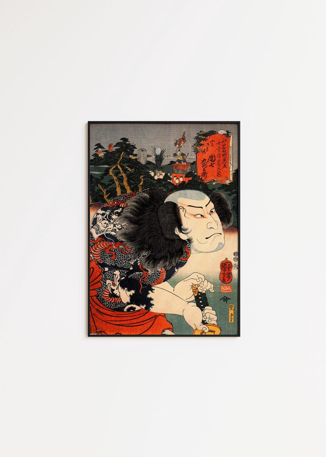 Utagawa Kuniyoshi Japanese Art Print: the Actor Vintage Poster - Etsy