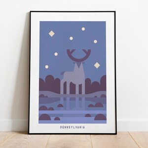 Minimalist Pennsylvania Travel Poster Print| Art Canvas Wall Decor| Framed Art Print| Print Wall Decor| Pennsylvania Wall Art