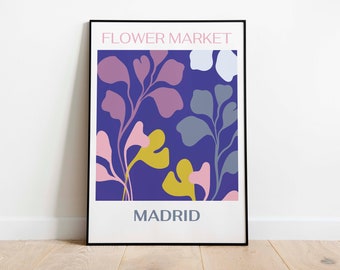 Abstract Floral Art Print: Modern Botanical Wall Decor