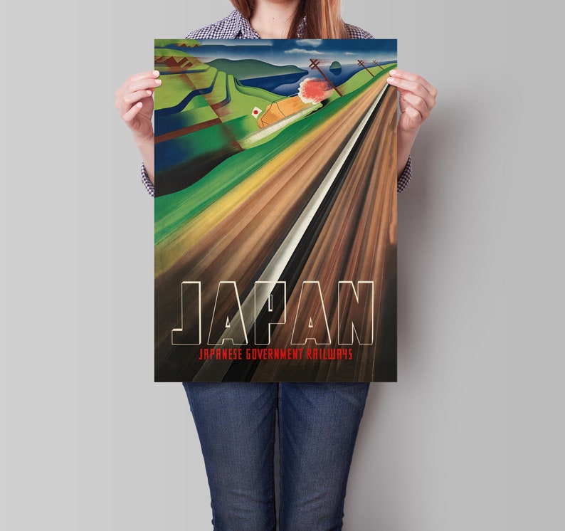 Vintage Japan Travel Poster Art Print: Japanese Government Railways - Etsy
