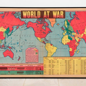 World War 2 Poster| Alliierten Poster | Achse Poster | USA WW2 Poster | WWII Poster| WW2 Poster| Militär Poster| Wanddeko Karte Print