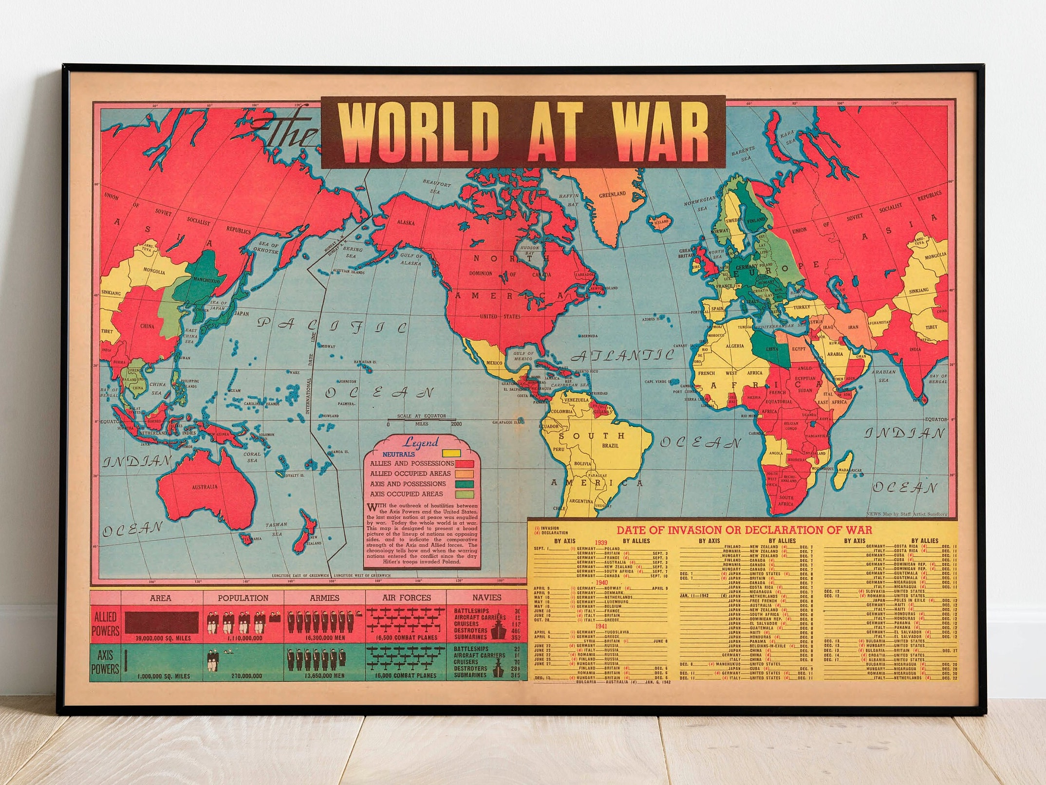 Страны в состоянии войны. Language Map of 1942.