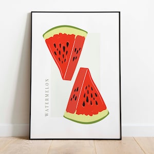 Watermelon Wall Art for Living Room Fruit Wall Art Kitchen Decor Watercolor Art Print Nursery Decor Canvas Painting Wall Decor
