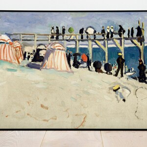 The Boardwalk at Sainte-Adresse by Albert Marquet| Wall Decor Art Poster| Framed Art Print| Art Canvas| Wall Art Print| Poster Print