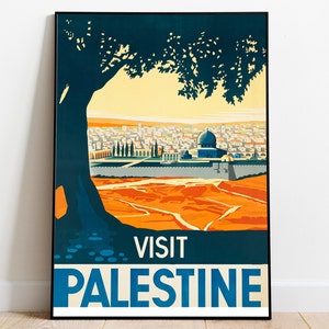 Palestine Vintage Wall Art Print| Poster Art| Canvas Print Wall Decor| Framed Art Print| Poster Vintage| Poster Print| Ready to Hang Art