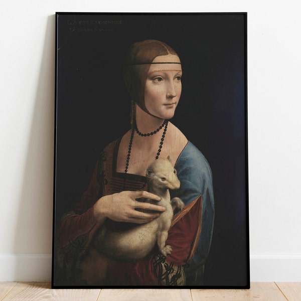 Leonardo da Vinci Lady with an Ermine| Wall Decor Art Poster| Framed Art Print| Art Canvas| Wall Art Print| Poster Print
