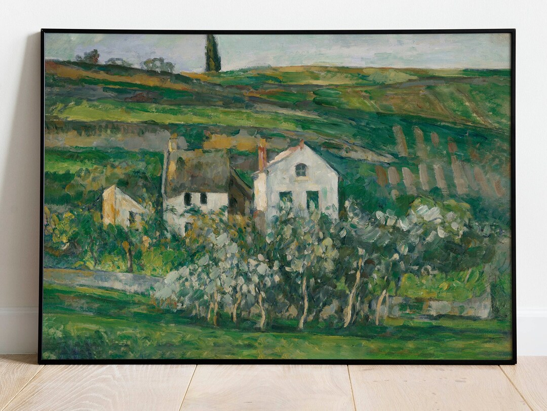 Paul Cezanne Small Houses in Pontoise Wall Decor Art Poster Etsy