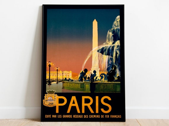 Paris Travel Poster 1930: Vintage Wall Art Print