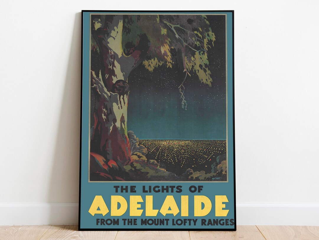 Adelaide Wall Art Print Vintage Poster Art Australia Travel Print