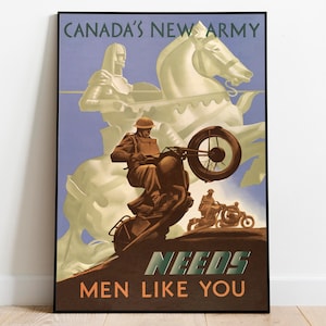 World War 2 Propaganda Poster| Poster Vintage| Canvas Print Wall Art| Framed Art Print| WW2 Wall Prints| Poster Print| Hanger Frame Art