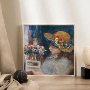 Reading Girl by Auguste Renoir| Wall Decor Art Poster| Framed Art Print| Art Canvas| Wall Art Print| Poster Print| Art Wall Decor