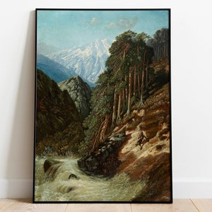 Alpine Landscape by Gustave Dore| Wall Decor Art Poster| Framed Art Print| Art Canvas| Wall Art Print| Poster Print| Art Wall Decor