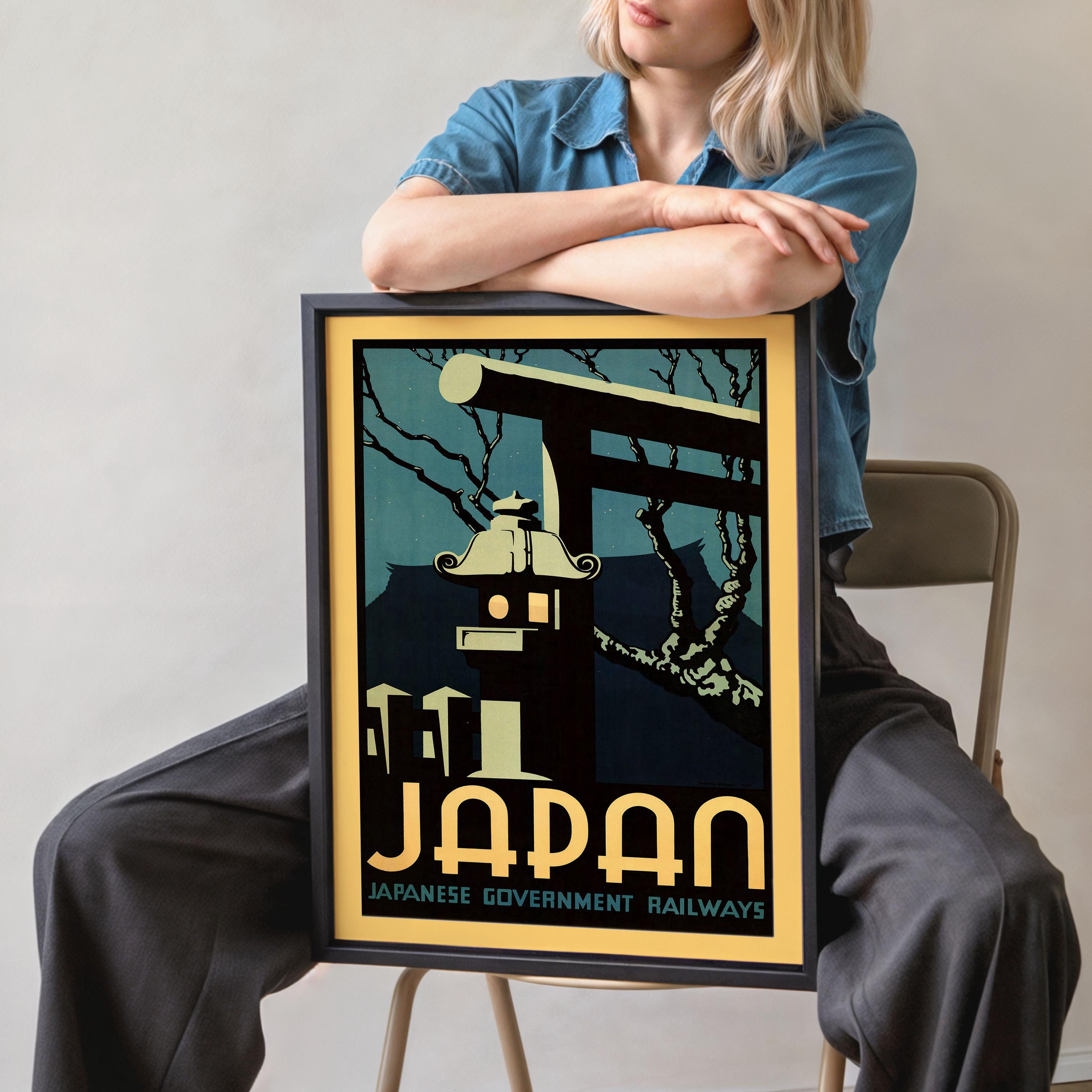 Japan Vintage Travel Poster Art Print: Japanese Railways Wall Decor - Etsy