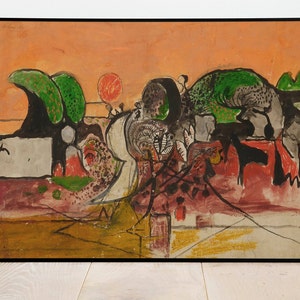 Graham Sutherland 'Estuary' Art Print: Abstract Landscape Wall Decor