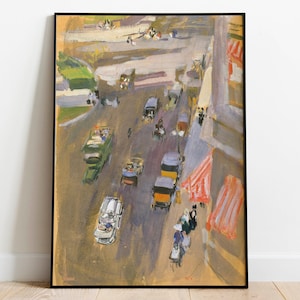 Fifth Avenue,New York by Joaquin Sorolla| Wall Decor Art Poster| Framed Art Print| Art Canvas| Wall Art Print