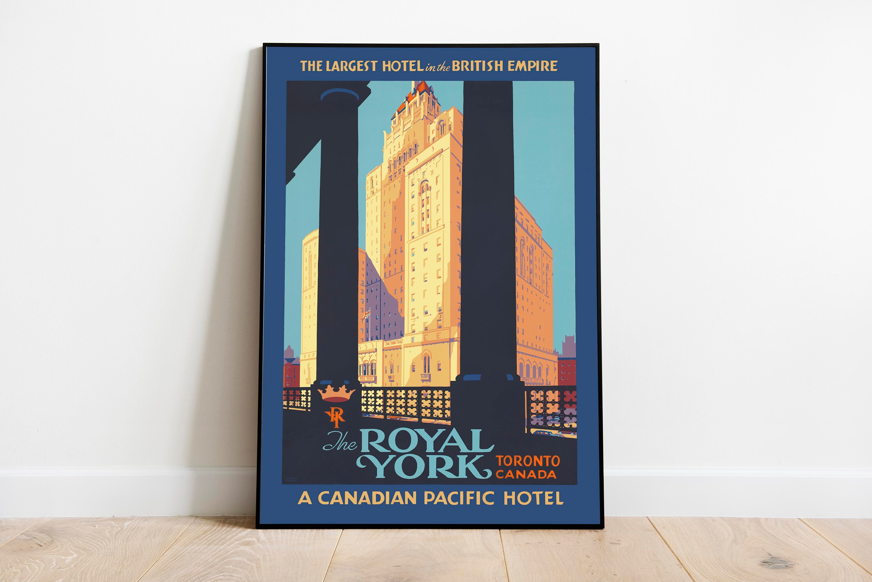 Toronto Poster Vintage Framed Art Toronto Vintage Travel Etsy