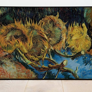 Van Gogh Four Sunflowers gone to Seed| Wall Decor Art Poster| Framed Art Print| Art Canvas| Wall Art Print| Poster Print