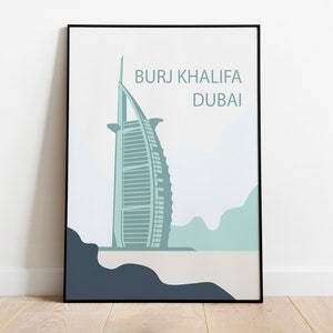 Burj Khalifa, Dubai Art Print for Wall Decor| Print on Canvas or Framed Poster Print| Travel Wall Art| Print Wall Decor