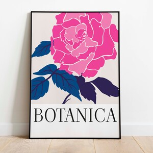 Floral Wall Art for Nursery Wall Decor Framed Art Mid Century Modern Wildflower Canvas Painting Wall Decor Watercolor Wall Prints