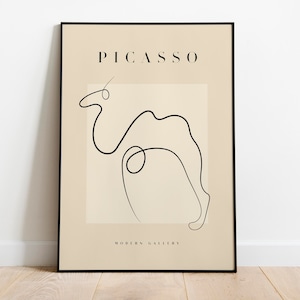 Camel Wall Art Print Picasso Minimalist Art Print Wall Decor Framed Wall Print Home Decor Canvas Painting Nursery Decor