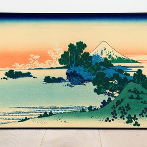 Shichiri Beach in Sagami by Hokusai| Japanese Art Print| Framed Wall Print| Vintage Poster| Canvas Art Wall Decor| Poster Print
