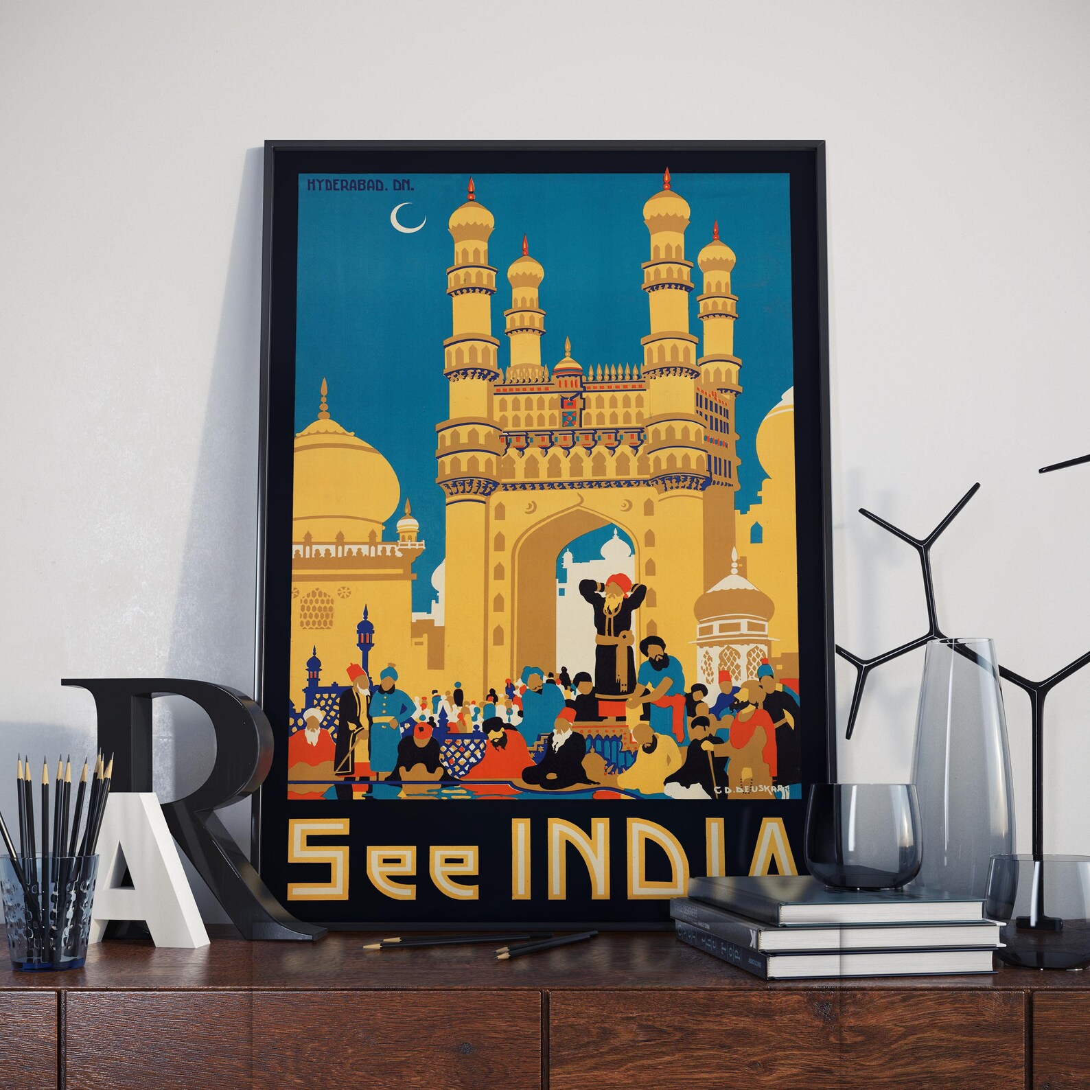 India Wall Art Print Vintage Poster Art India Travel Print Etsy