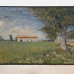 Van Gogh Farmhouse in a Wheat Field| Wall Decor Art Poster| Framed Art Print| Art Canvas| Wall Art Print| Poster Print
