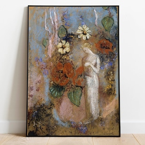 Pandora by Odilon Redon | Wall Decor Art Poster| Framed Art Print| Art Canvas| Wall Art Print| Poster Print