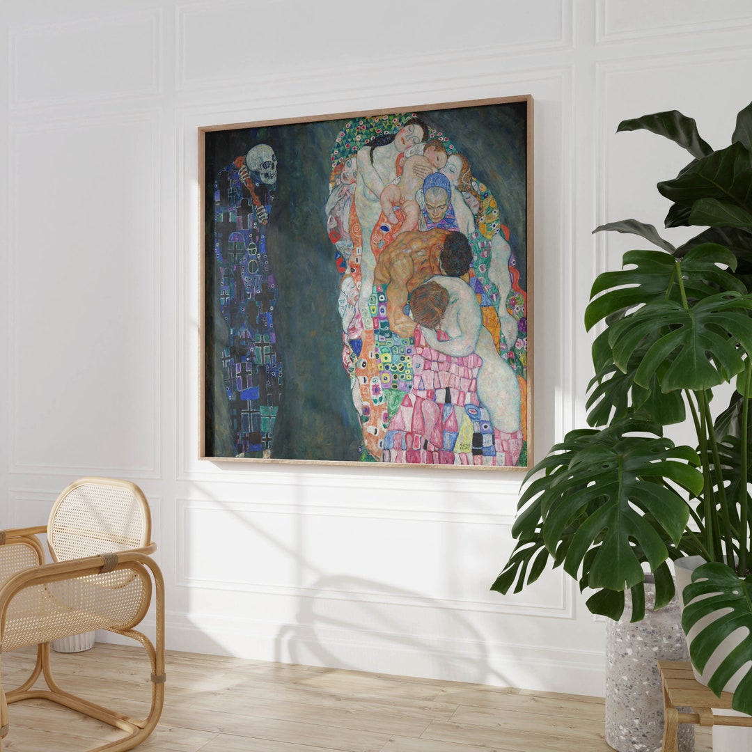 Gustav Klimt 'death and Life' Art Print | Framed Canvas Wall Decor - Etsy