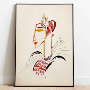 Impresión de bellas artes de Amadeo de Souza Cardoso / Cartel de arte de decoración de pared / Impresión de arte enmarcada / Lienzo de arte / Impresión de arte de pared / Impresión de decoración de pared