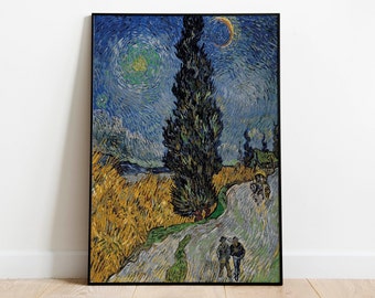 Van Gogh: Country Road in Provence at Night - Art Print