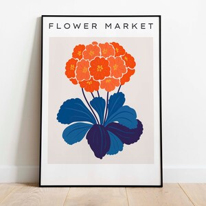 Floral Wall Art for Nursery Wall Decor Framed Art Mid Century Modern Wildflower Canvas Painting Wall Decor Watercolor Wall Prints