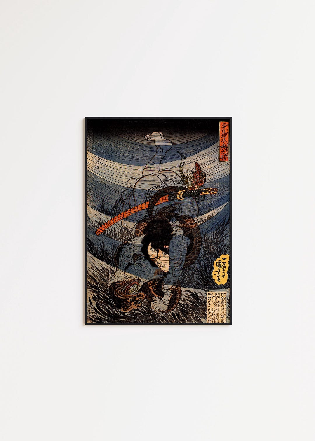 Utagawa Kuniyoshi Japanese Art Print: Vintage Samurai Wall Decor - Etsy