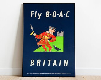 Britain Travel Poster| Vintage Travel Print| Britain Wall Art Print| Canvas Print Wall Decor| Hanger Framed Print| Poster Print