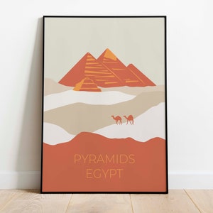 Pyramids, Egypt Art Print for Wall Decor| Print on Canvas or Framed Poster Print| Travel Wall Art| Print Wall Decor