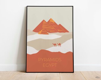Egypt Pyramids Art Print: Travel Wall Decor
