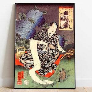 Japanese Art Print by Utagawa Kuniyoshi| Wall Poster| The Actor| Wall Art Print| Framed Wall Print| Vintage Poster| Canvas Art Wall Decor