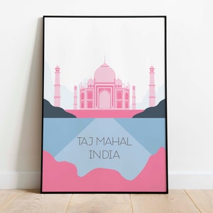 Taj Mahal, India Art Print for Wall Decor| Print on Canvas or Framed Poster Print| Travel Wall Art| Print Wall Decor
