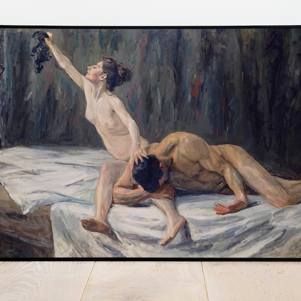 Samson and Delilah by Max Liebermann| Wall Decor Poster| Framed Art Print| Art Canvas| Wall Art Print| Poster Print| Art Wall Decor