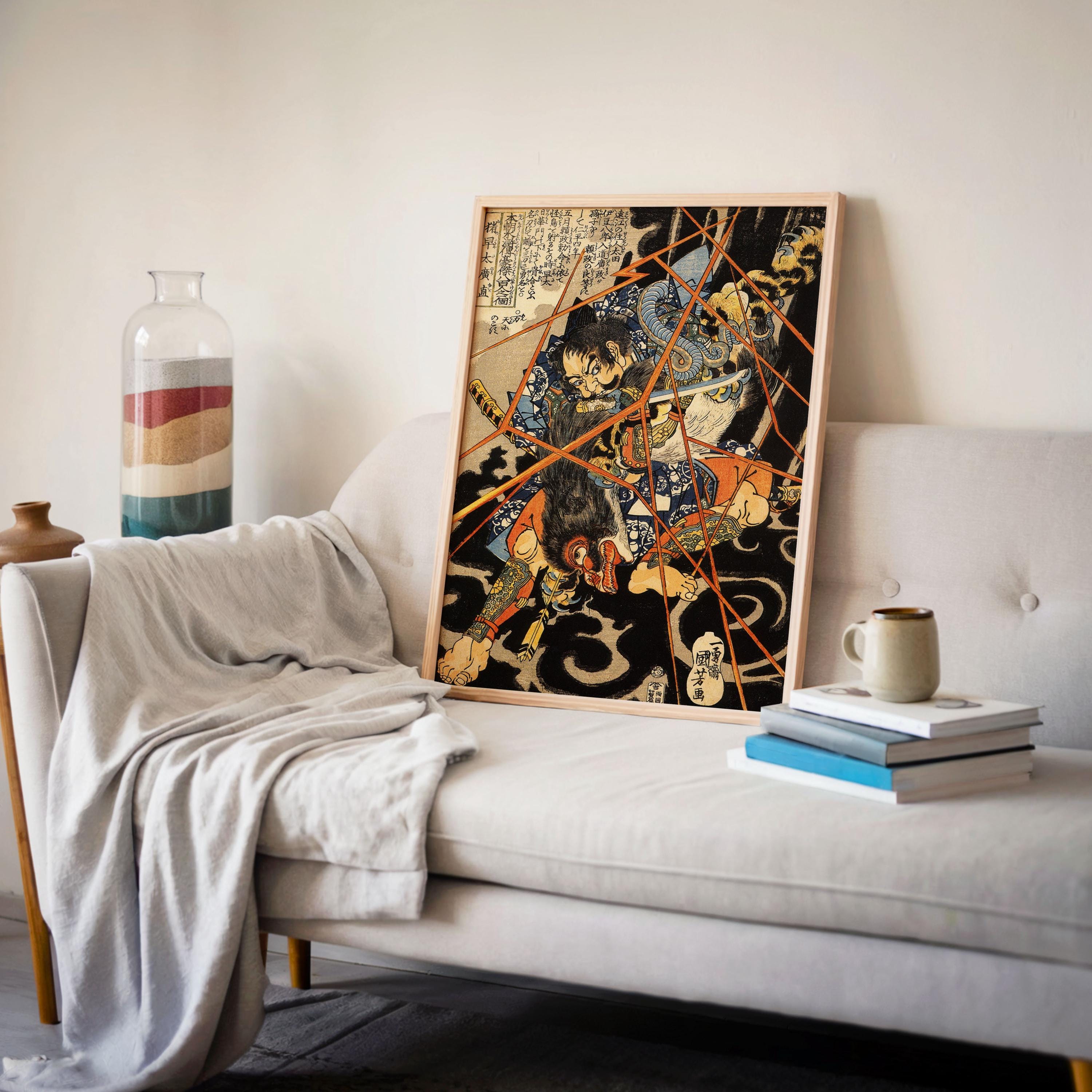 Utagawa Kuniyoshi Japanese Art Print: Vintage Samurai Wall Decor - Etsy ...