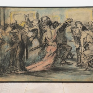 Society Ball by George Bellows| Wall Decor Art Poster| Framed Art Print| Art Canvas| Wall Art Print| Poster Print| Art Wall Decor