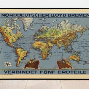 World Travel Poster| Vintage Travel Print| World Wall Art Print| Canvas Print Wall Decor| Hanger Framed Print| Poster Print