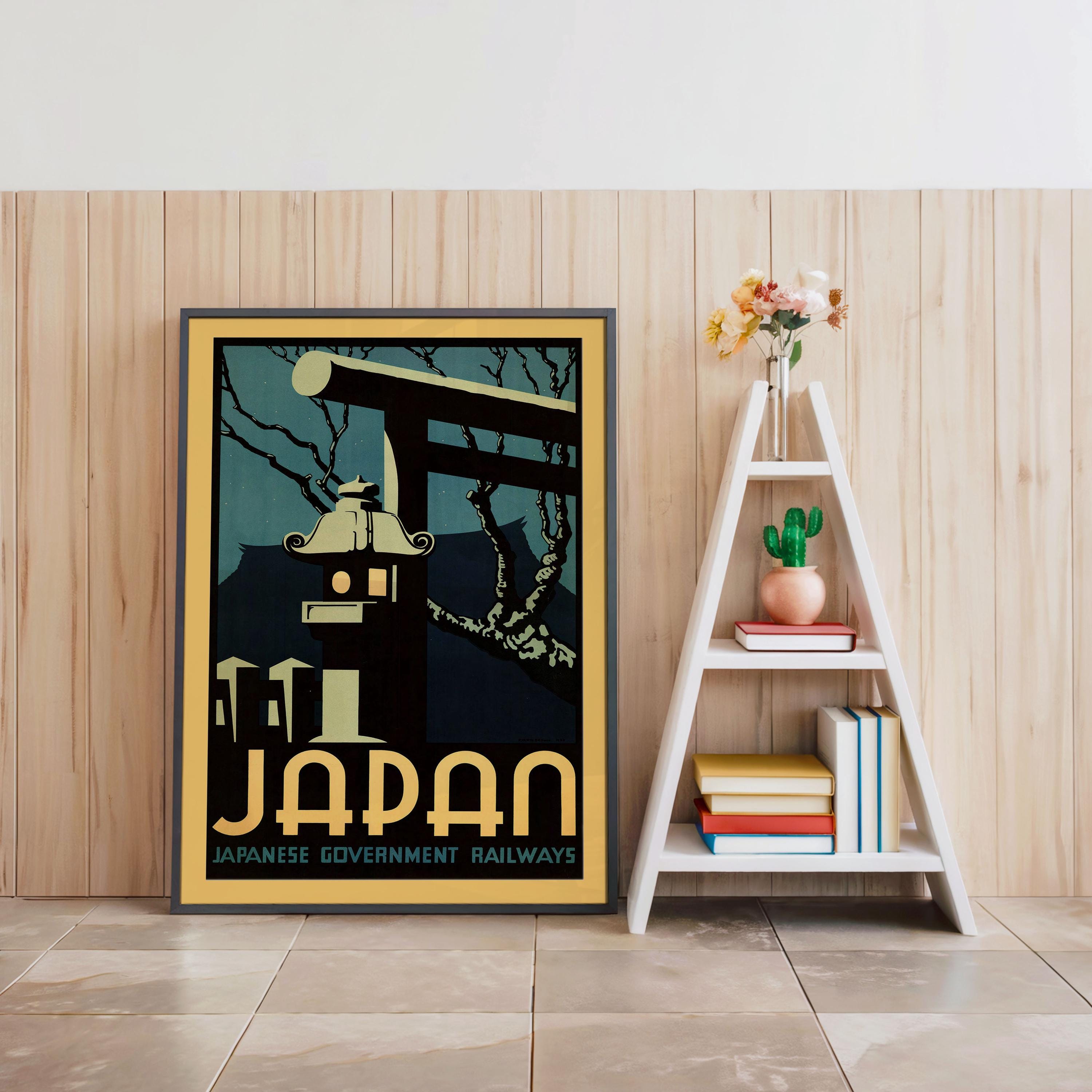 Japan Vintage Travel Poster Art Print: Japanese Railways Wall Decor - Etsy