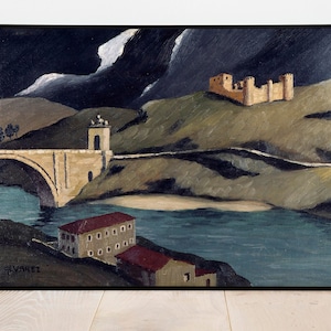 Paisagem com Castelo by Dominguez Alvarez| Wall Decor Art Poster| Framed Art Print| Art Canvas| Wall Art Print| Poster Print| Art Wall Decor