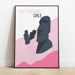 Ahu Tongariki, Chile Art Print for Wall Decor| Print on Canvas or Framed Poster Print| Travel Wall Art| Print Wall Decor