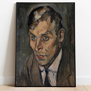 Ilmari Aalto Portrait of Artist Vaino Kanmppuriall Decor Art Poster| Framed Art Print| Art Canvas| Wall Art Print| Poster Print