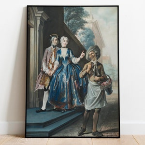 Pefroen und der Schafskopf von Cornelis Troost| Wanddekoration Kunst Poster | Gerahmter Kunstdruck| Kunst Leinwand| Wand Kunstdruck | Posterdruck