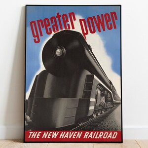 Póster publicitario vintage, decoración de pared, impresión de pared de viaje en tren, impresión artística enmarcada, lienzo, arte de pared, impresión artística vintage para decoración de sala de estar